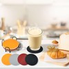 AYNKH 16 PCS Reversible Leather Coasters,1 PCS Coaster Holder, Reversible