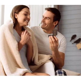 Wooden Ring Box, Square Wedding Ring Box Ring Holder Box with Single Slot, Retro Engagement Ring Box Proposal Ring Box for Wedding, Ceremony (Brown, One size)