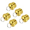 PATIKIL 5pcs 12mm Diameter Fishing Rod End Cup Copper Plated