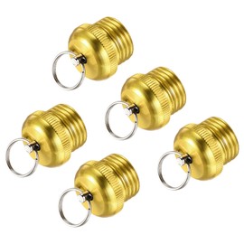 PATIKIL 5pcs 12mm Diameter Fishing Rod End Cup Copper Plated Protector for Rod Building Repair