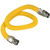 Highcraft GUHDZD3436Q 36" Flexible Yellow Epoxy Coated Gas Line Connector