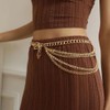 CHIC DIARY Chain Belt for Women Metal Gold Waist Chain