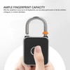 Fingerprint Padlock Waterproof Rust Resistant Rechargeable LED Indicator Smart Fingerprint