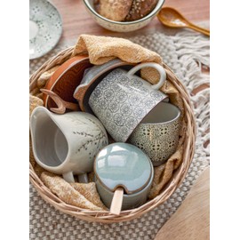 Bloomingville Bea 82050111 Stoneware Ceramic Jug 250 ml Dimensions 8 cm x 8 cm x 9 cm Beige