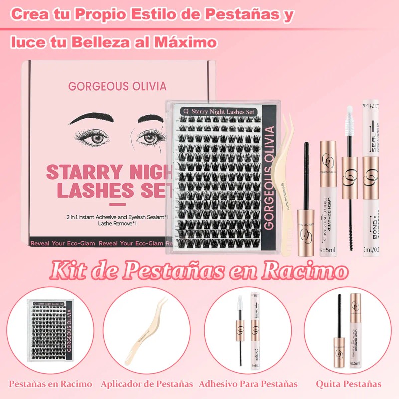 Gorgeous Olivia Kit De Extensión De Pestañas
