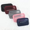 Cosmetic Mesh Pouch Makeup Lipstick Brush Toiletry Black 5ea