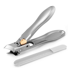 Unaone Nail Clippers- 2024 Upgrade Stainless Steel German Nail Clippers for Thick Nails, Ultra Sharp Beveled Fingernail and Toenail Clipper Cutter with Nail File