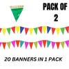 Bunting Banner 9meter String Bunting Nylon Green Polypropylene Banners 20pcs