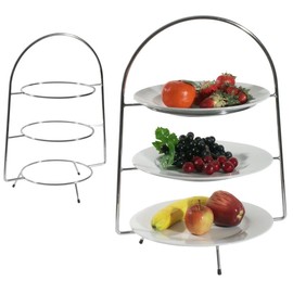 Telleretagere 3-stufig in Chrom Größe: 30,5cm H x 22,5cm Ø