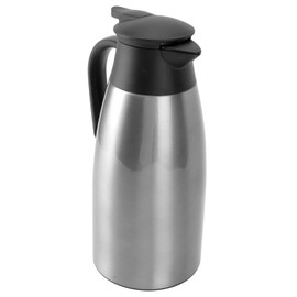 Insulated 2L Vacuum Thermal Coffee Dispenser Kettle Stainless Steel Home Use (Brushed Silver)