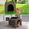 42" 2-in-1 Dog House for Medium Dogs, Elevted Dog House