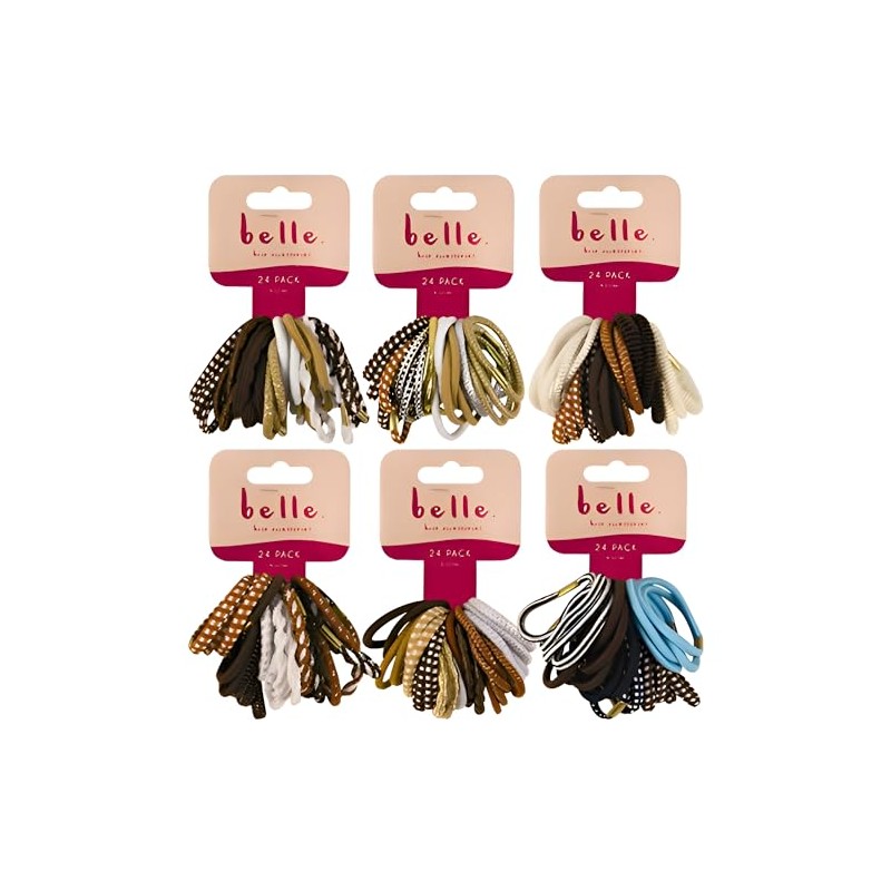 treues n-52296 Hair Bobbles Brown (Pack of 24)