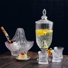 0.8 Gallon Glass Drink Dispenser for Parties 3L Crytal Iced