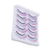 5pcs Colorful Eyelashes Dramatic Gradient Color False Eyelashes Fluffy 3D