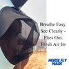 Horzmetnex Stretchy Horse Fly Mask with Ears，Extra-Large Eyes & Mane