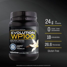 Evolution Wp100 Proteína Aislada Suero Sabor Vainilla 800g Polvo 0carb