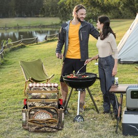 Laripwit Cooler Backpack 54 Cans Insulated Backpack Cooler Bag Leak-Proof Camo Double Deck Picnic Backpack for Men Women - Perfect Tactical Cool Bag Rucksack for Camping, Lunch, Beach