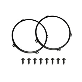 Soporte de montaje redondo para faro de 7 pulgadas, anillo de metal delantero izquierdo y derecho, negro compatible con Jeep Wrangler JK 2007-2017