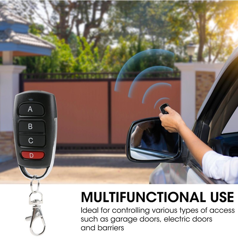 Joynine Pack of 4 Garage Door Opener Remote Control, 433