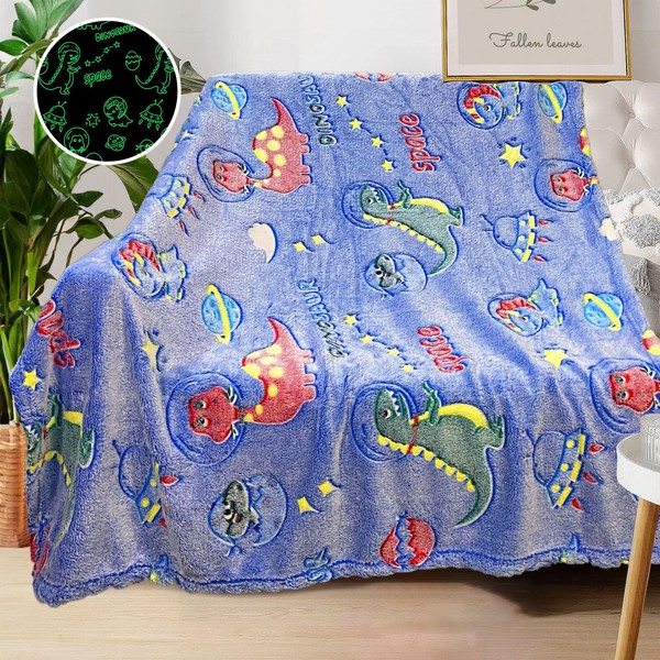 Dinosaur Blanket for Boys, Personalized Baby Blankets for Boys, Dinosaur