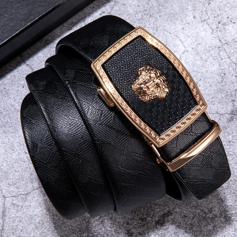 Dubulle Belts For Men Sliding Automatic Buckle Ratchet Dress Designer