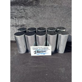 United Pacific (10) 33mm x 4-1/4" Chrome Cylinder Nut Cover Thread-On United Pacific 10034