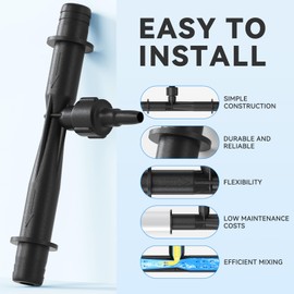 Ozone Venturi Injector Kit: Replacement Spa Ozone Injector Venturi for Cold Plunge, Hot Tub or Swim Spa, 3/4" Inlets/Outlets