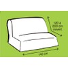 Antonouse Sofa Cover for IKEA sofabed Lycksele Lovas,A Lycksele Double