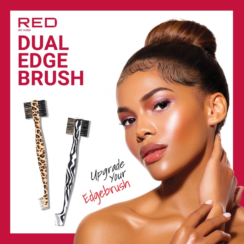 RED by Kiss Dual Edge Brush 3 in 1 Edge