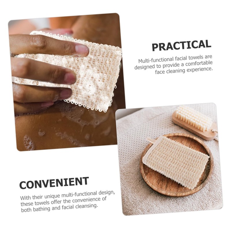IWOWHERO 3pcs Washcloths Multi Functional Hand Towels for Bathing Face