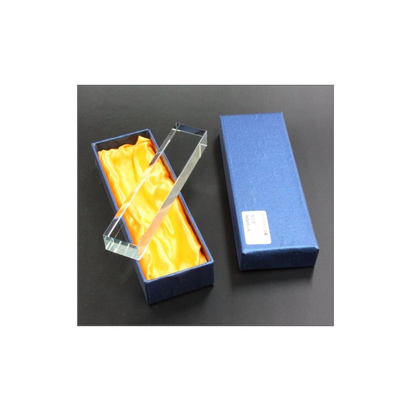 Hiromido Crystal Paperweight, Square Shape, 7.8 oz (220 g), 3