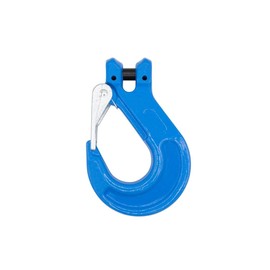 Mytee Products G100 1/2" Clevis Sling Hook with Latch - 15,000 LBS WLL - Sky Blue Heavy Duty Grade 100 Lifting Sling Hooks for Recovery, Lifting & Rigging