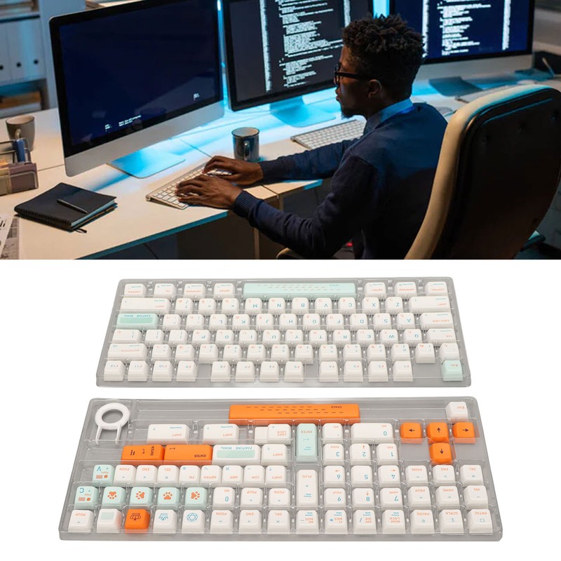 138 Keys Mechanical Keyboard Keycaps Heat Lifting Process Ergonomic PBT