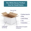 SPEPLA 6x4x4 Shipping Boxes Set of 40, White Corrugated Cardboard