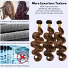 MOMOSHERO Brown Highlight Body Wave 2x6 HD Lace Closure with