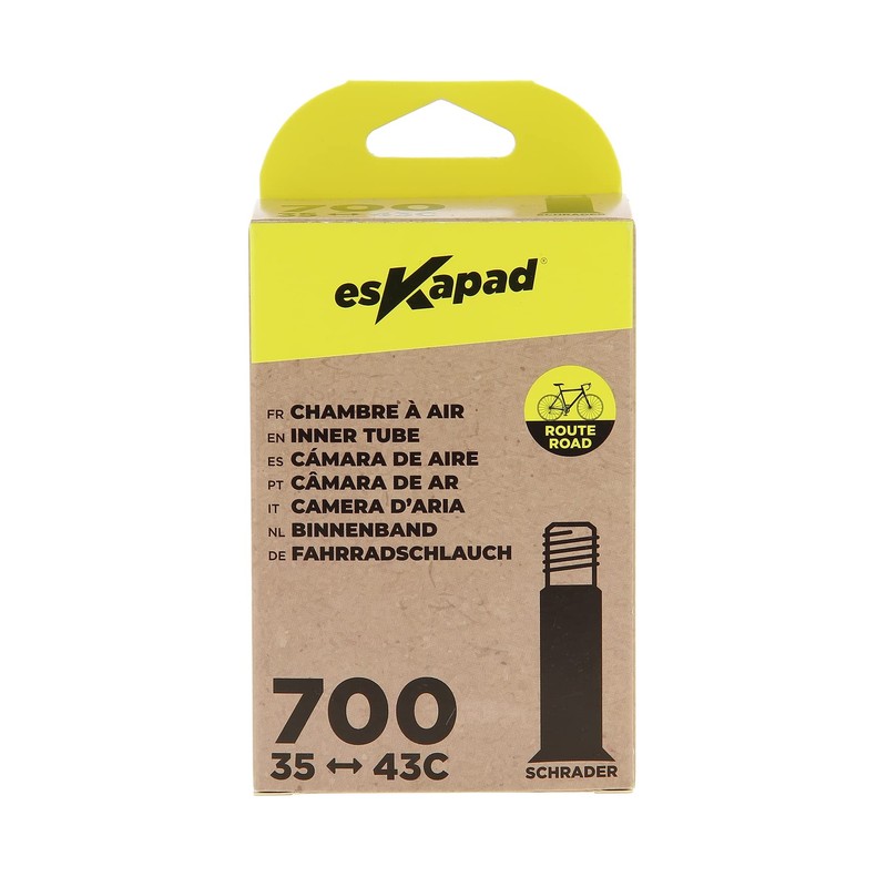 esKapad Chambre A Air Velo de Route 700x35/43c Valve Schrader
