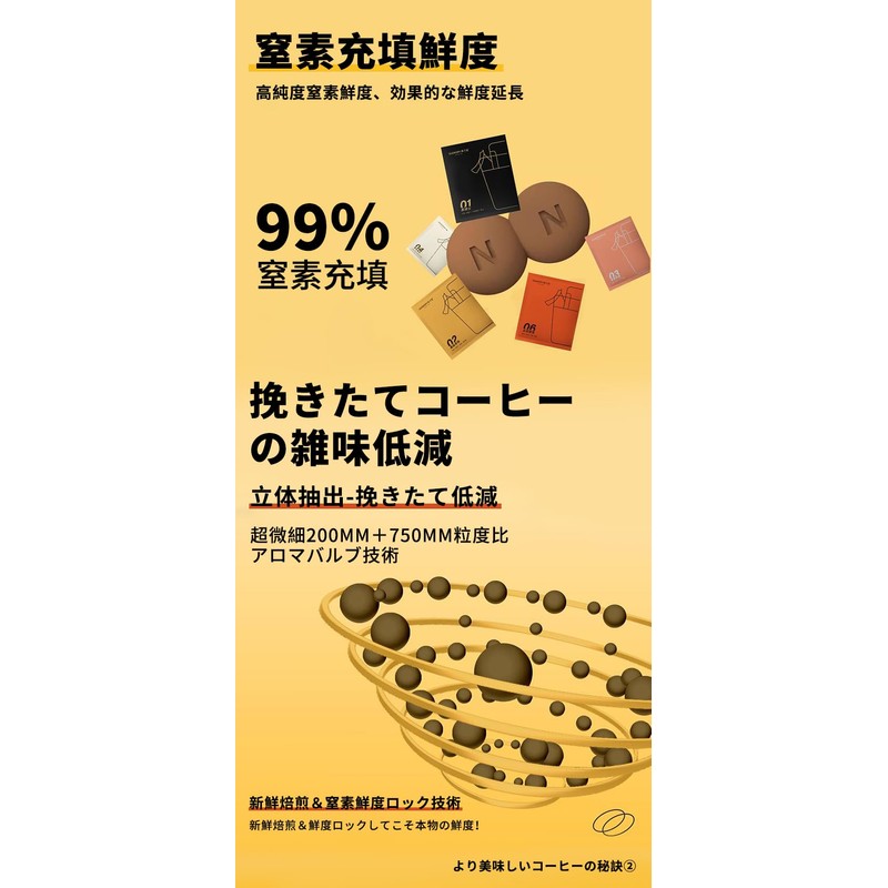 Ear Coffee Powder Pack, Fine Grinding of Raw Beans, Small