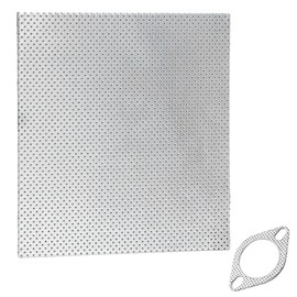 LOMUG Gasket Paper, Exhaust 1.6 mm Thickness, Exhaust Seal, Heat Resistant up to 350 °C, Manifold Gasket, Multilayer Metal Plate for Manifolds, Exhaust Systems, Car, Motorcycle, Scooter, Lawn Mower