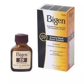 Bigen Permanent Powder Ammonia Free Natural Hair Color 59 Oriental Black 0.21 Oz 885310349434