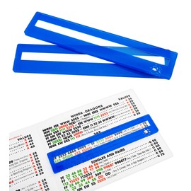 QANIUOS Mahjong Line Finder, 2 Pack Mahjong Rules Reader, Acrylic Card Rules Helper for Mahjong Players Accessories and Gifts(Blue*2)