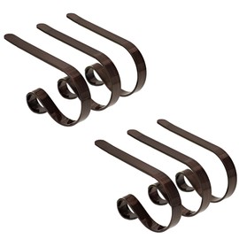 Haute Decor The Original MantleClip Stocking Holder - 6 Pack (Oil-Rubbed Bronze) - Safe and Secure - Adjusts to Fit Mantels Up to 3 Inches Thick