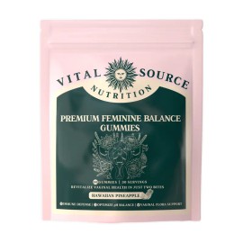 Feminine Balance Gummies - Supports Hormonal Health, pH Balance, Mood & Energy – Natural Ingredients, Vegan – 60 Gummies