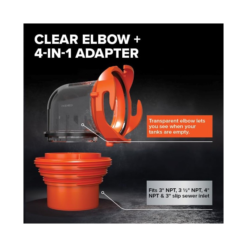 Camco RhinoFLEX 15-Ft Camper/RV Sewer Hose Kit - Features Clear