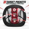 Portable Golf Chipping Practice Net with 3 Target Pockets –