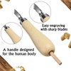 Set of tools for cutting stamps, rubber for cutting linen