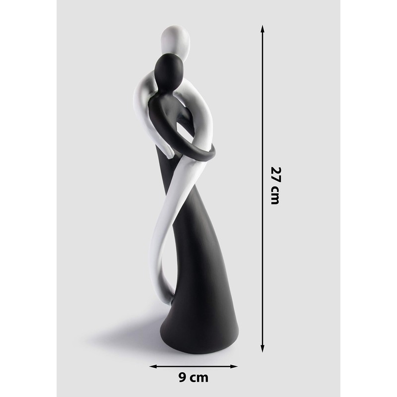 FeinKnick Harmonious Pair in Black and White - Hand-Painted Sculpture