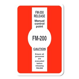 FM-200 Release Manual Control Point Sign - 8 x 12 Inch Fire Safety Sign - Premium PVC Sign For Workplace Warehouse Jobsite OSHA Regulation - Weather Proof Fade Resistant - Made In USA - PVC0323