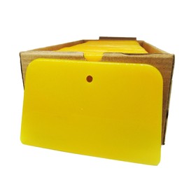 LAUCO Body Filler Yellow Spreaders (Pack of 100) - Size 5" Reusable Plastic Spreader for Automotive Fillers, Putties, Glazes, Caulks and Paint - Easy Application (5")