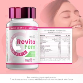 Revitafem | Multivitamínico Premium para Mujeres - 30caps 500mg | Fórmula Natural con Isoflavonas, Damiana y Vitaminas
