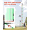 VEVOR Manual Pole Saw, 3.87-27 ft Extendable Pole Tree Pruner,